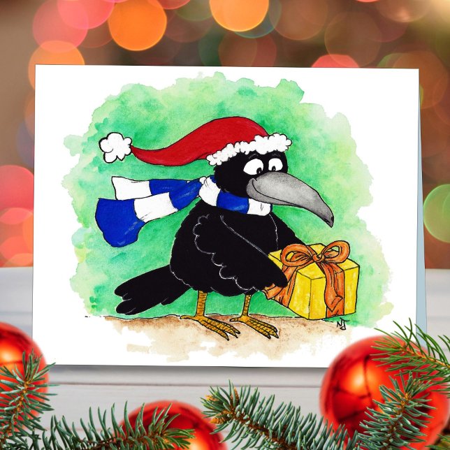 CHRISTMAS CROW greeting card by Nicole Janes (Creator Uploaded)