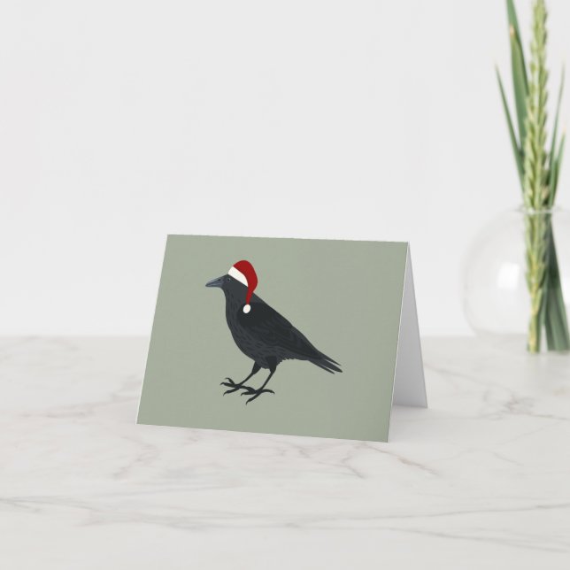 Christmas Crow Holiday Card (Front)