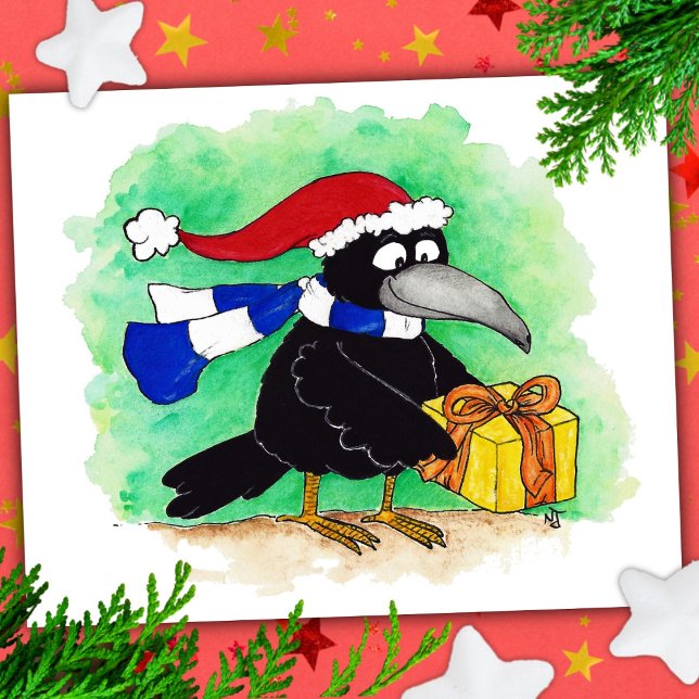 CHRISTMAS CROW postcard by Nicole Janes (Creator Uploaded)