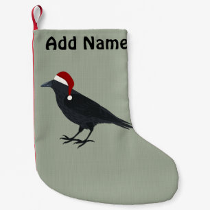 Christmas Crow Small Christmas Stocking