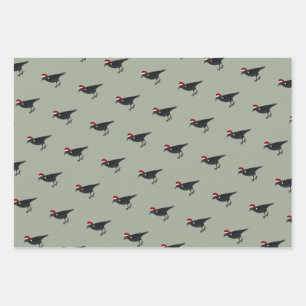 Christmas Crow Wrapping Paper Sheet