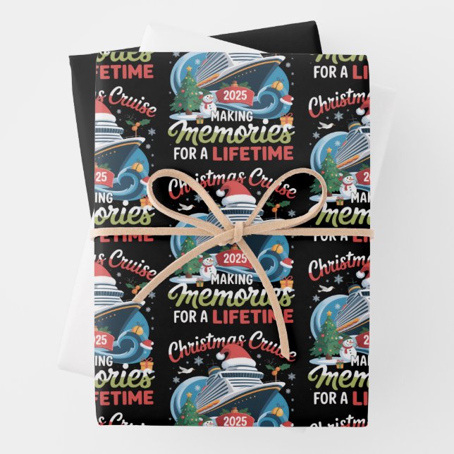 Christmas Cruise 2025 Making Memories for A Life Wrapping Paper Sheet (In situ)