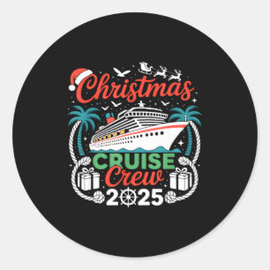 Christmas Cruise Crew 2025 Matching Classic Round Sticker
