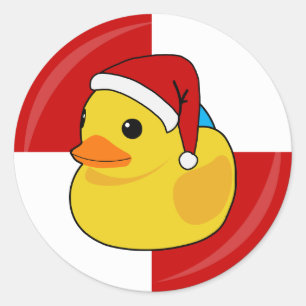Christmas Cruise Cruising Ducks Collectable Classic Round Sticker