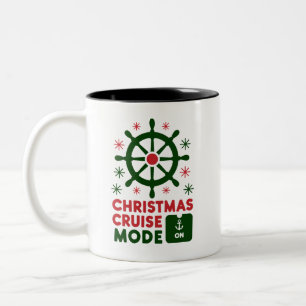 Christmas Cruise Mode On Ship Christmas 2024 Two-Tone Coffee Mug