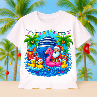 Christmas Cruise Santa, Cruising Ducks, Ship T-Shirt