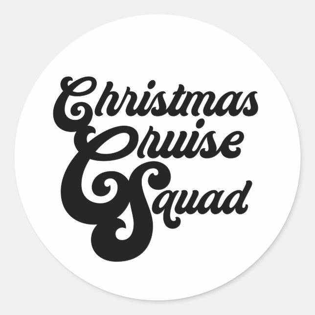Christmas Cruise Squad Classic Round Sticker (Front)