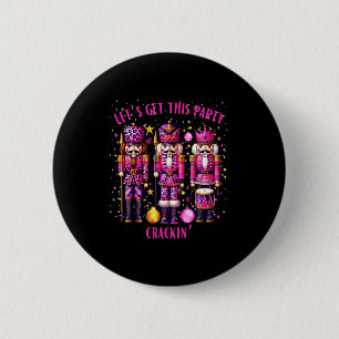 Christmas Crushing It Nutcracker - Funny Retro Ugl 6 Cm Round Badge