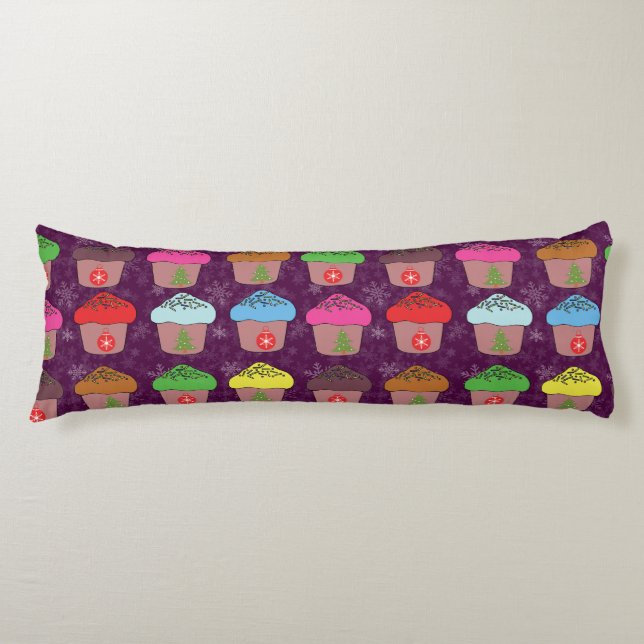 Christmas cup cakes body cushion (Front)