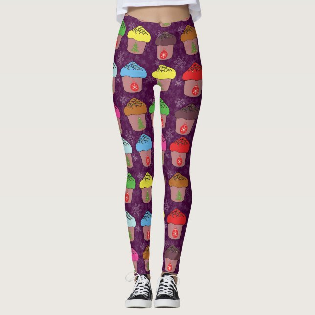 Christmas cup cakes leggings (Front)