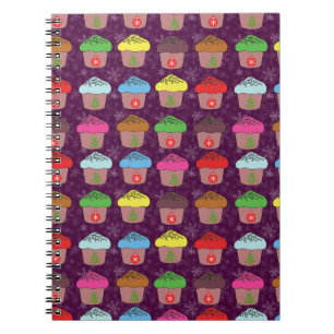 Christmas cup cakes notebook