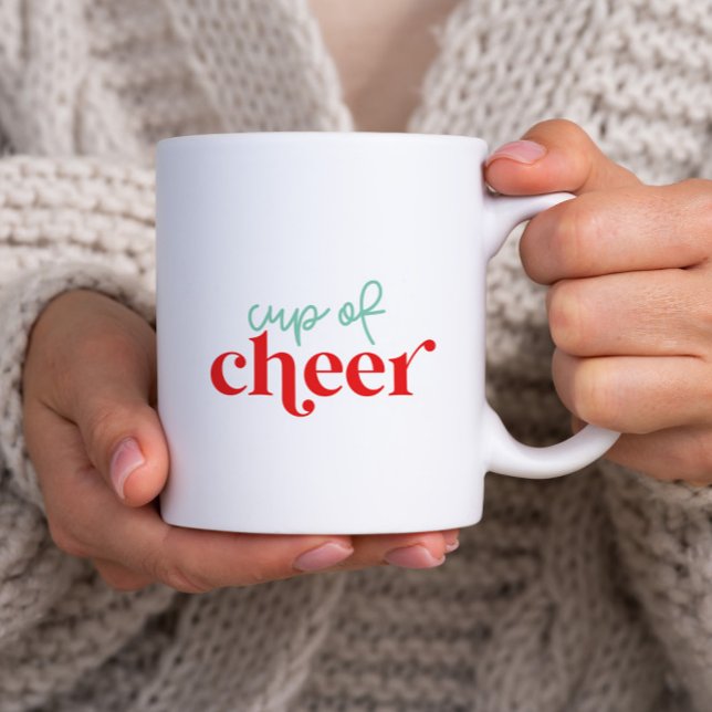 Christmas cup of cheer modern font mug (Creator Uploaded)
