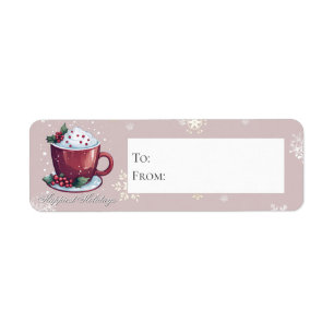 Christmas Cup of Hot Chocolate Blush Pink Gift