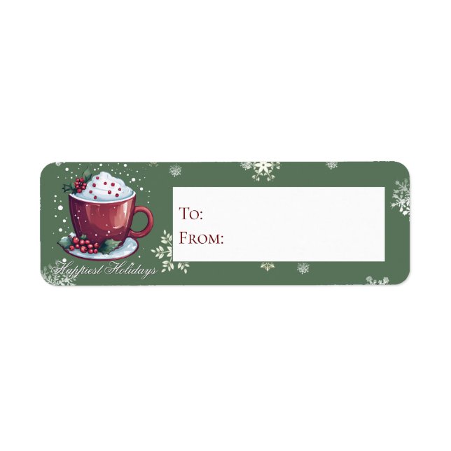 Christmas Cup of Hot Chocolate | Green Gift (Front)