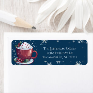 Christmas Cup of Hot Chocolate Personalised Blue