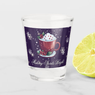 Christmas Cup of Hot Chocolate   Purple Shot Glass