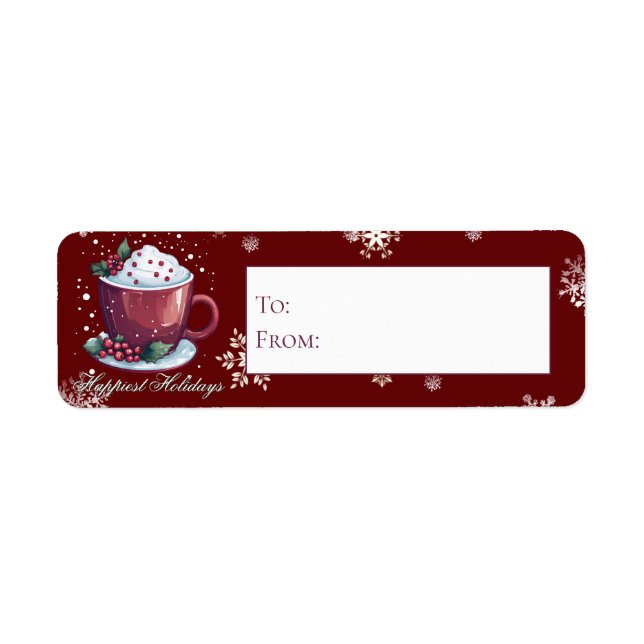 Christmas Cup of Hot Chocolate | Red Gift (Front)