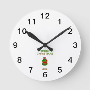 Christmas Cupcake Acrylic Wall Clock