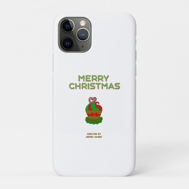 Christmas Cupcake Apple iPhone 11 Pro Case (Back)