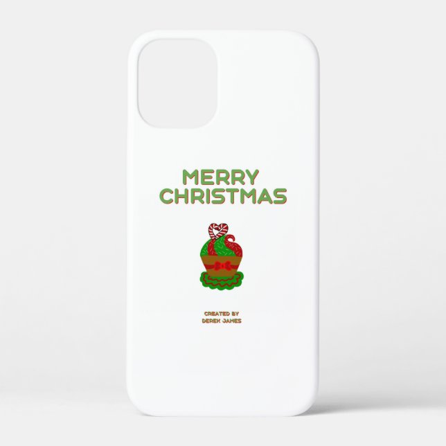 Christmas Cupcake Apple iPhone 12 Mini Case (Back)