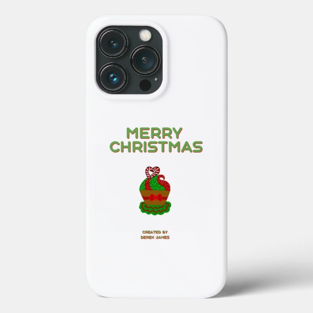 Christmas Cupcake Apple iPhone 13 Pro Case (Back)