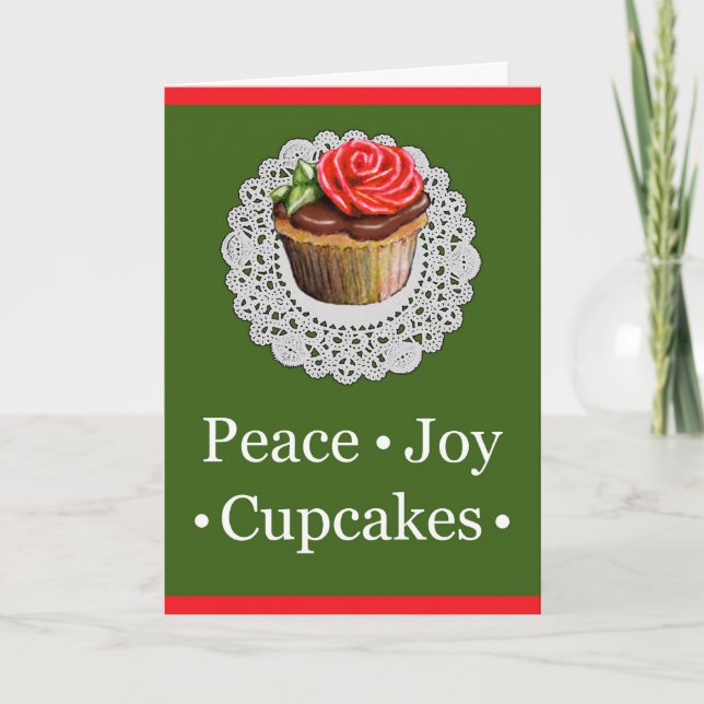 Christmas Cupcake Card (Front)