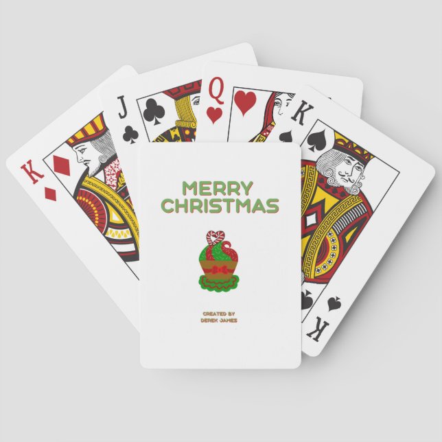 Christmas Cupcake Classic Playing Cards (Back)