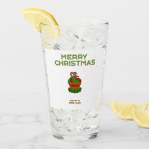 Christmas Cupcake Glass Tumbler