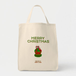 Christmas Cupcake Grocery Tote Bag