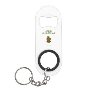 Christmas Cupcake Mini Bottle Opener Keychain