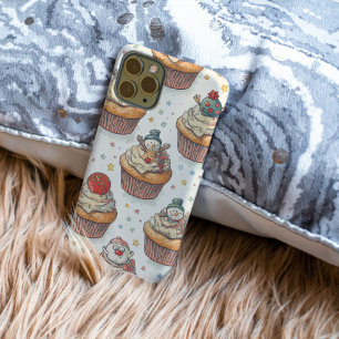 Christmas Cupcake Party Pattern Cute Desserts iPhone 16 Pro Max Case