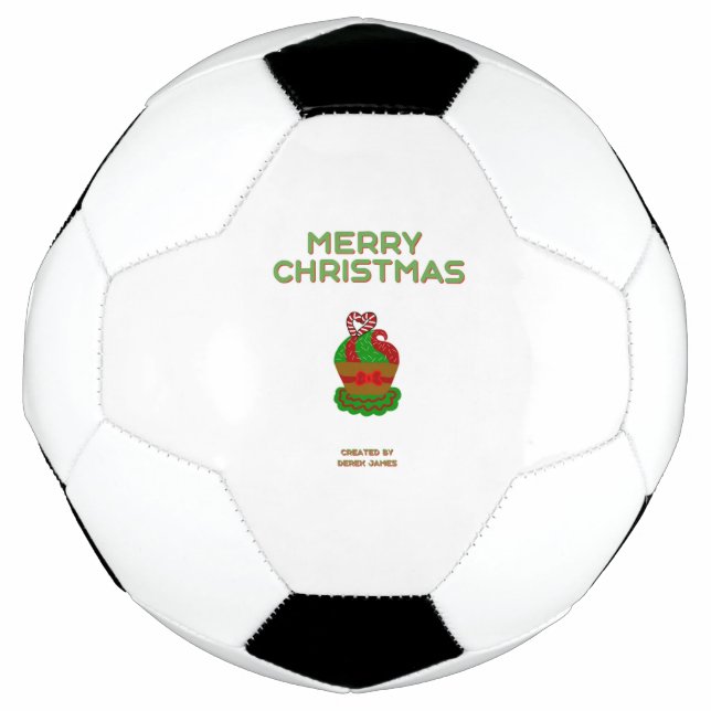 Christmas Cupcake Soccer Ball (Front)