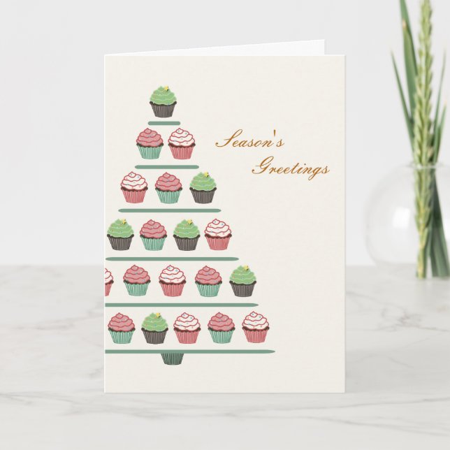 Christmas Cupcake Stand Card (Front)