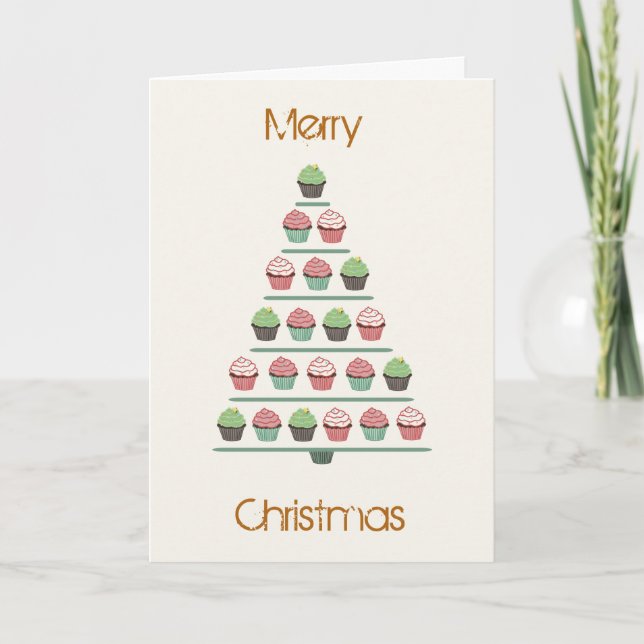 Christmas Cupcake Stand Card (Front)