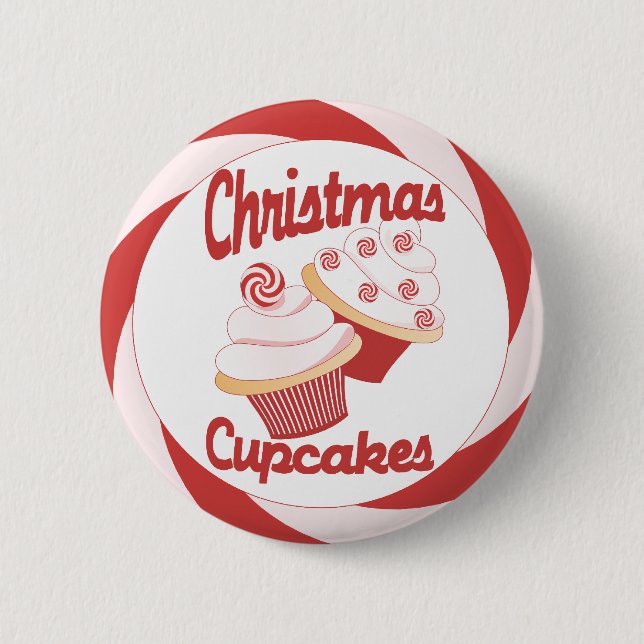 Christmas Cupcakes 6 Cm Round Badge (Front)