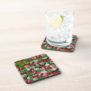 Christmas Cupcakes Coasters
