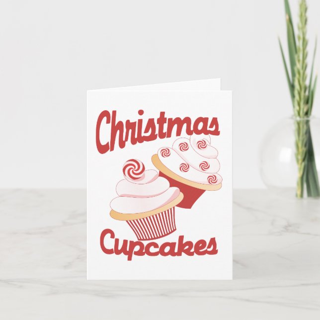 Christmas Cupcakes Holiday Card (Front)