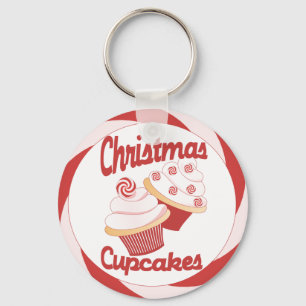 Christmas Cupcakes Key Ring