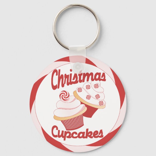 Christmas Cupcakes Key Ring (Front)