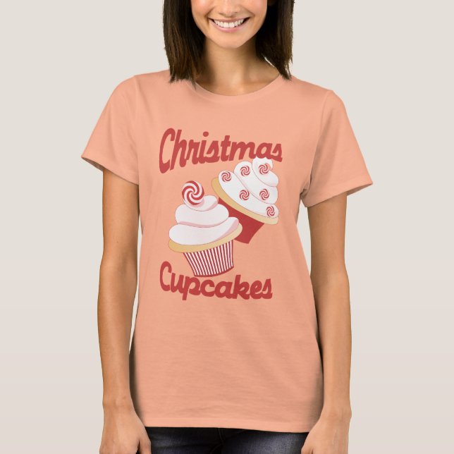 Christmas Cupcakes T-Shirt (Front)