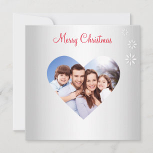 Christmas Custom Family Photo on Silver