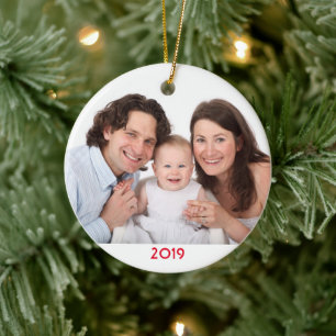 Christmas Custom Family Photo Template 2019 Cool Ceramic Tree Decoration