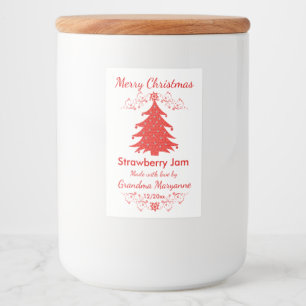 Christmas Custom Home Canning Food Label