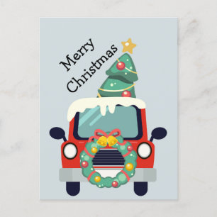 Christmas Custom Inside Truck Vehicle Automobile C Postcard