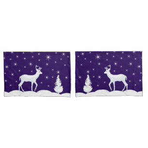 Christmas Custom Name Pair of Pillowcases Reversed