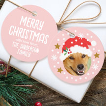 Christmas Custom Photo Name Funny Santa Pink Gift