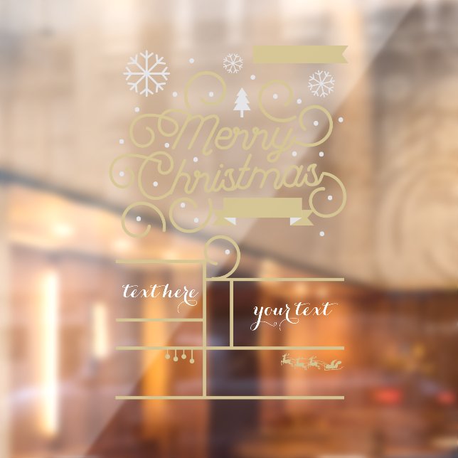 Christmas Custom Text  Window Decals  (Sheet 2)
