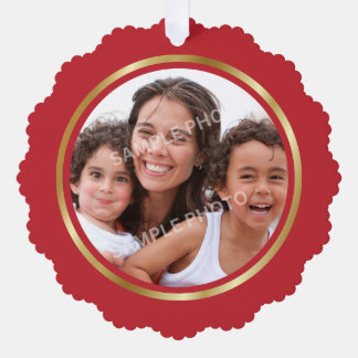 Christmas Customisable Photo Paper Ornament Card