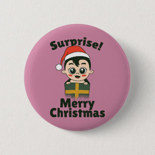 Christmas Cute Baby Gift 6 Cm Round Badge