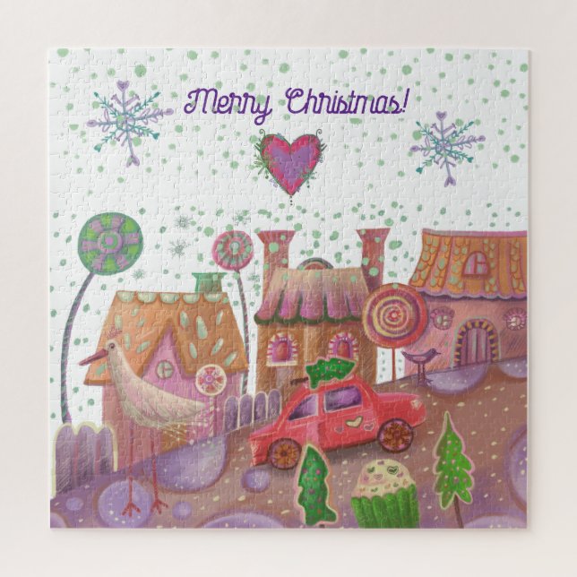 christmas  cute car jigsaw puzzle (Vertical)